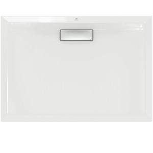 Rechteckige, extraflache Ideal Standard Duschwanne, 100x70 cm, in Weiß.