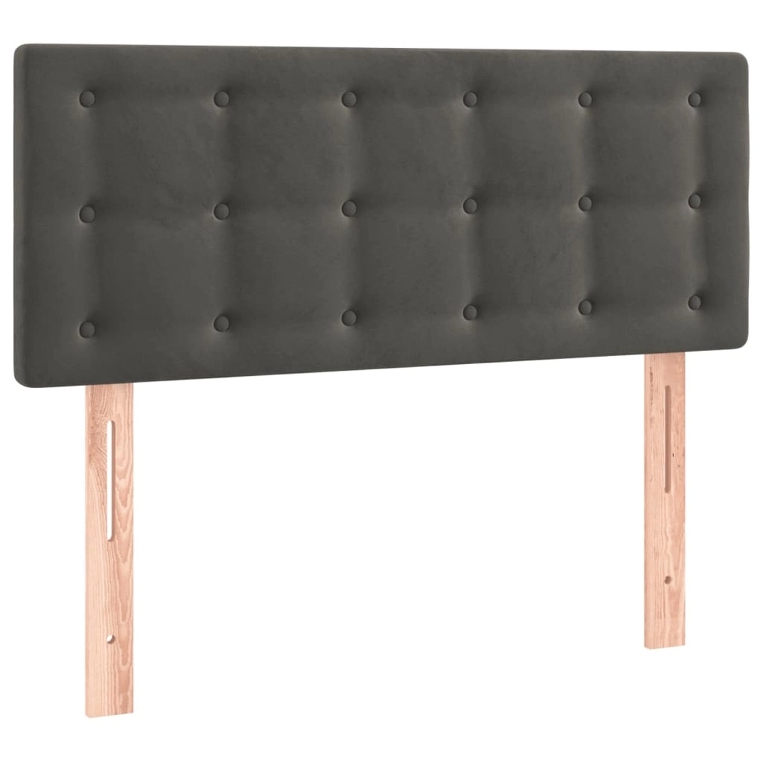 vidaXL LED Kopfteil Dunkelgrau 100x5x78/88 cm Samt 3122089