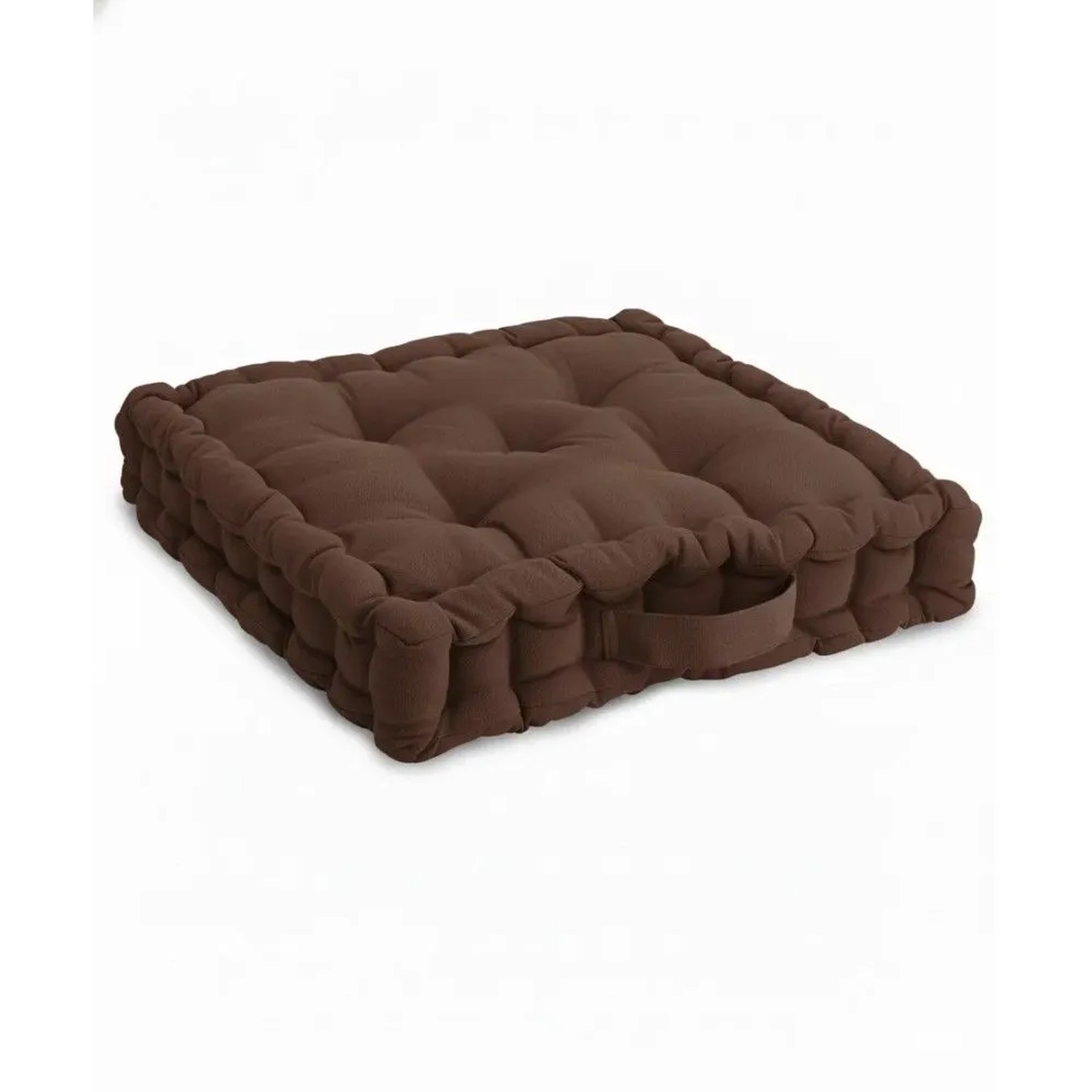 Beautissu Mila Stuhlkissen 50x50x10cm Braun