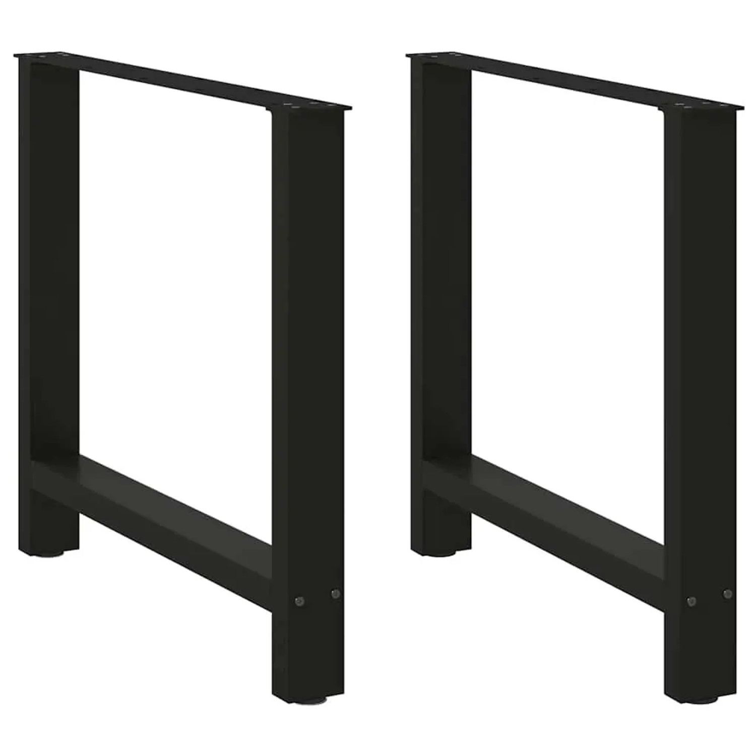 vidaXL Esstischbeine Schwarz 2 Stk 80x72-73 cm Stahl 4013312