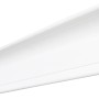 Weißes Zierprofil Saskia, 100x56x2000 mm, für Decken, Licht oder Gardinen. Vielseitig und anpassbar.