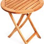 Merxx Klapptisch, rund, braun, Ø 65 cm. Gartentisch aus Holz mit Klappfunktion.