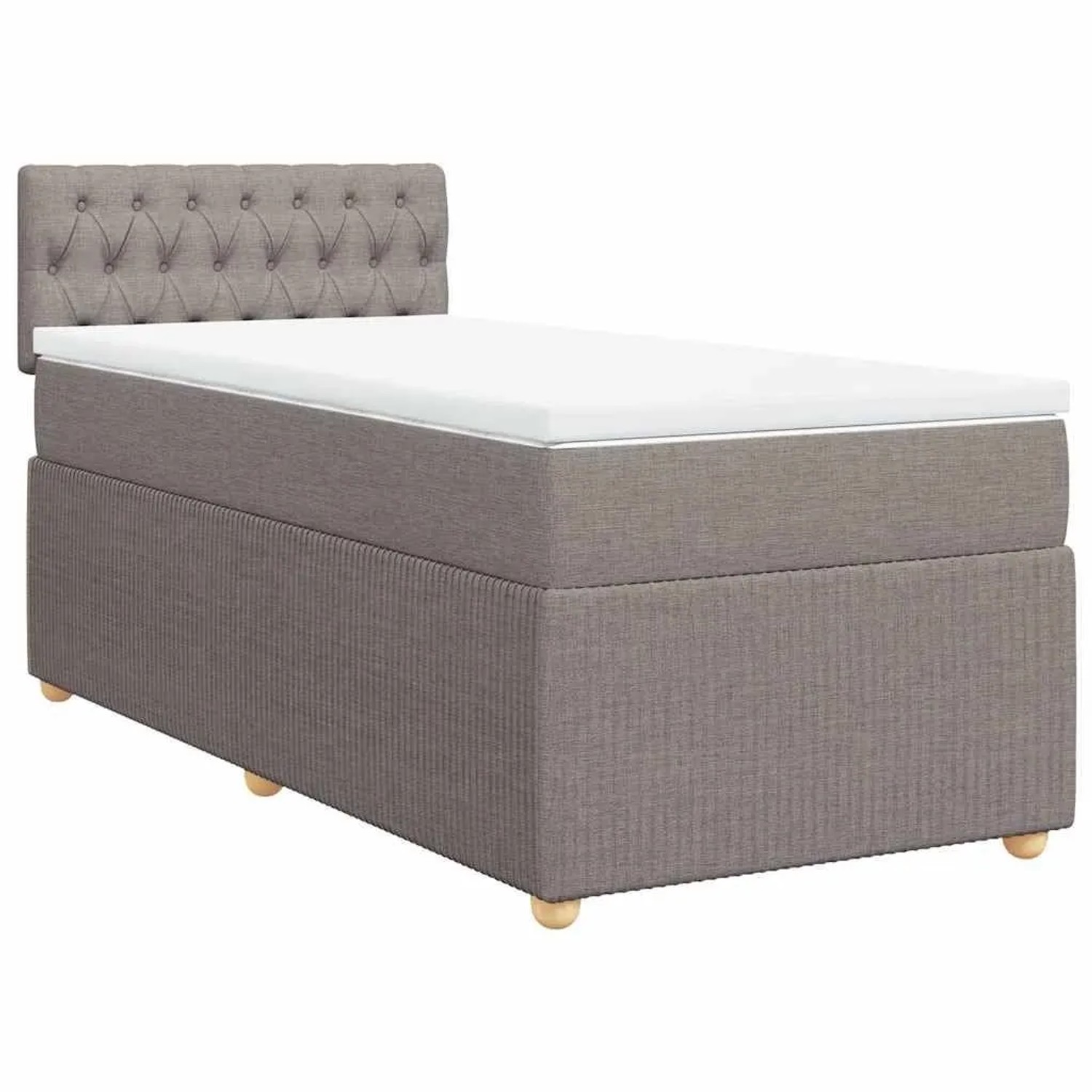 vidaXL Boxspringbett mit Matratze Taupe 90x200 cm Stoff 3287350 günstig online kaufen