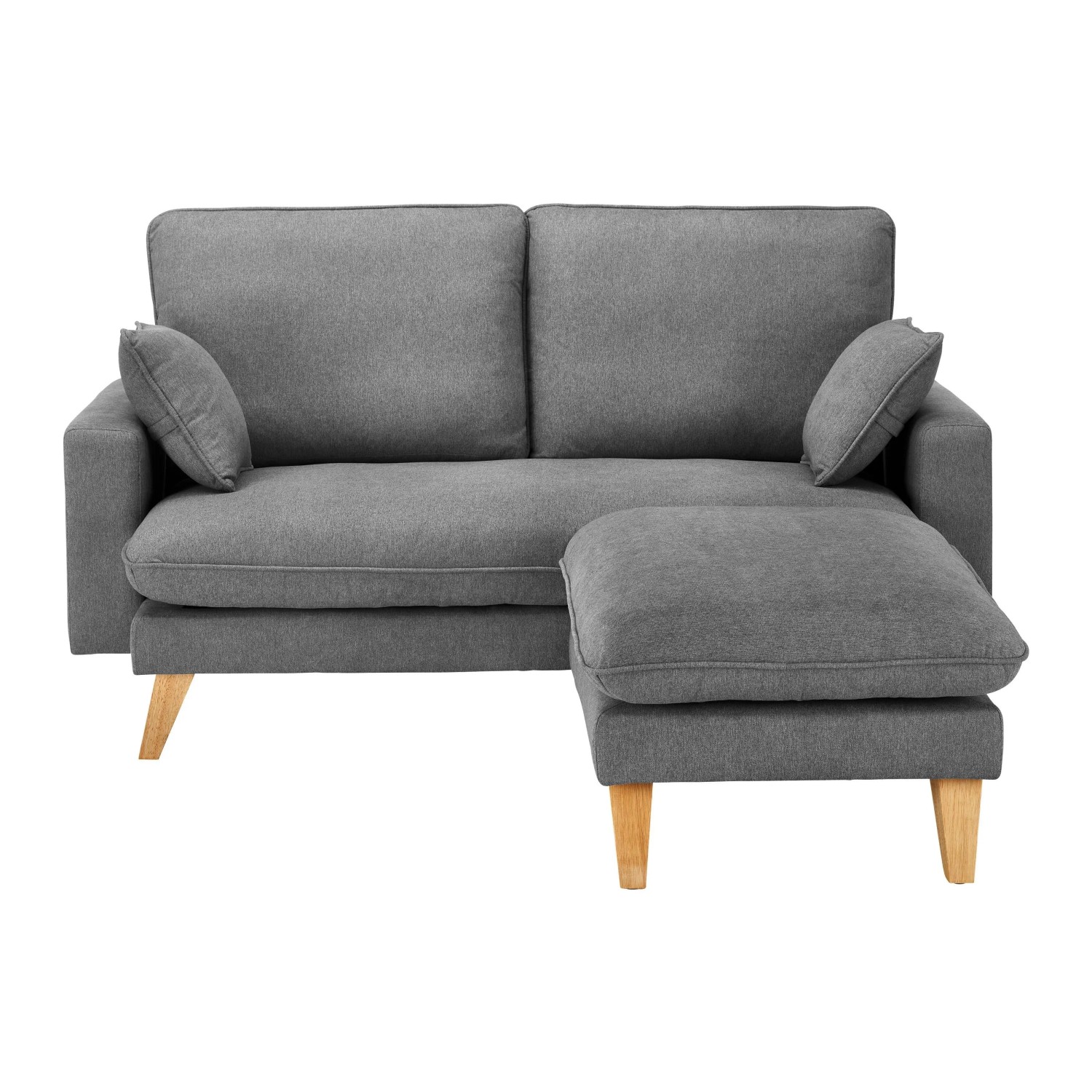 Bessagi Home Ecksofa Illa Grau Leinenoptik