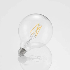 Arcchio E27 LED Lampe aus transparentem Glas mit Filamenten. Dimmbare warmweiße Glühbirne für OBI.