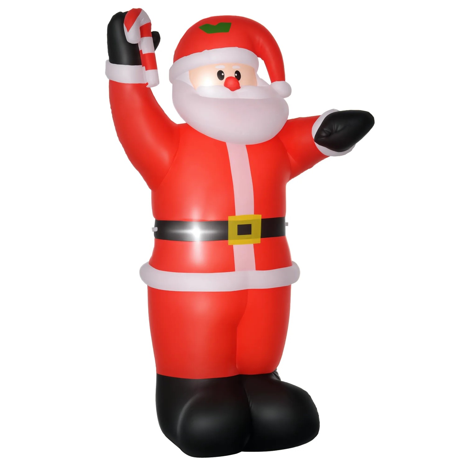 HOMCOM Aufblasbar Weihnachtsdeko Polyester 160L x 90B x 240H cm Rot