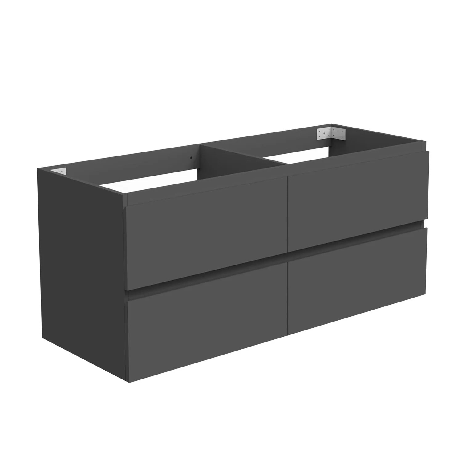 Duschparadies Waschbeckenunterschrank Y244X BxTxH 120x46x52cm in Matt Anthrazit mit 2 Schubladen