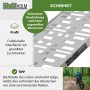 Detailaufnahme TRUTZHOLM Auffahrrampe: Gelochte Oberfläche für sicheren Halt beim Verladen.