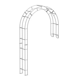 Feuerverzinkter Eleo Wandrosenbogen Cremona, 230x140x34 cm, für Kletterpflanzen im Garten.
