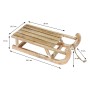 Deko Schlitten aus Holz, 50,5 cm, braun/natur, mit LED, Weihnachtsdekoration.
