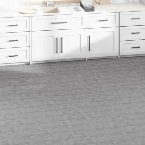 DELUKE Vinylboden PVC-Dielen Selbstklebend Wasserfest 2mm Stärke Rutschfest Laminat Vinyl Bodenbelag Laminatboden Zementbraun 5,02m²