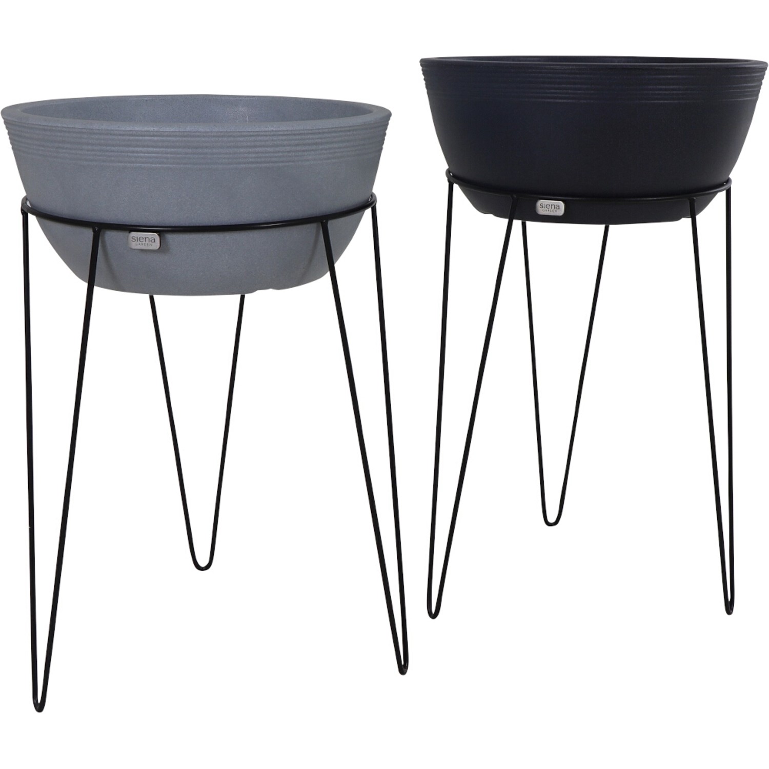 Siena Garden Pflanzenständer Riga Ø 31 cm x 50 cm Schwarz kaufen bei OBI