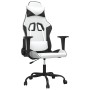 vidaXL Gaming-Stuhl mit Massagefunktion Weiß und Schwarz Kunstleder 345409