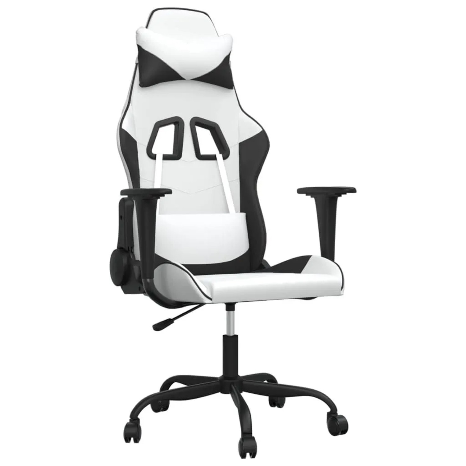 vidaXL Gaming-Stuhl mit Massagefunktion Weiß und Schwarz Kunstleder 345409 günstig online kaufen