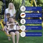 Zero Gravity Gartenschaukel MAGIC CARPET mit Stabilem und Korrosionsbeständigem Metallrahmen_4