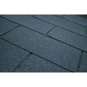 Schwarze Dachschindeln, rechteckig, für Gartenhaus und Carport, 3 m² Paket.