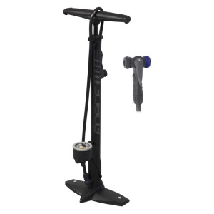 Force Alu Standpumpe mit Dualventilkopf und Manometer, geeignet bis 11 Bar.