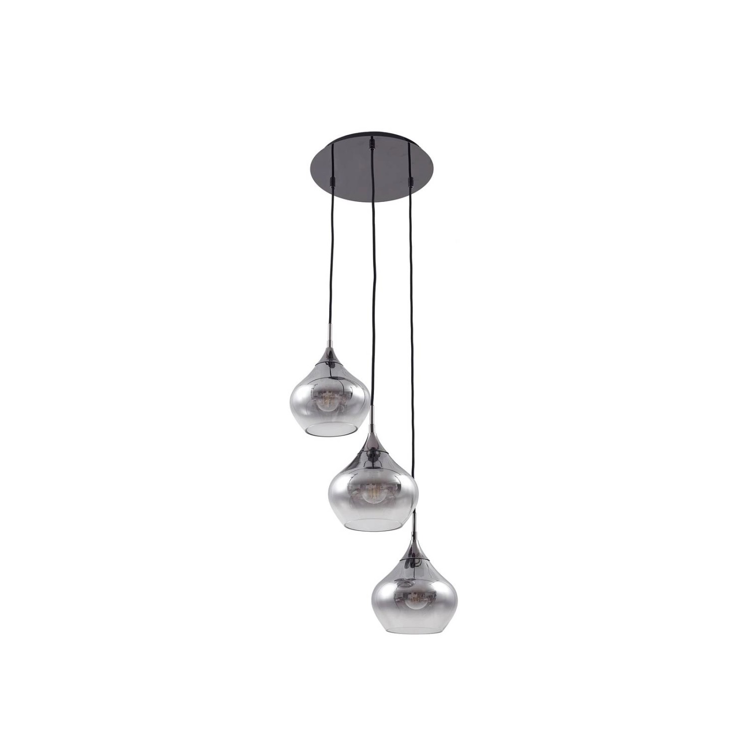 Lucande Pendelleuchte Jarven 10030103 Modern in Alu aus Glas 3-flammig E27 günstig online kaufen