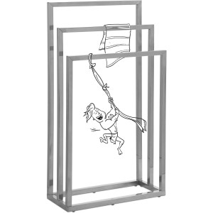 baliv Handtuchhalter ST-6835 mit 3 verchromten Stangen, freistehend.