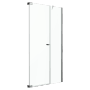 Brava Frame Dusch-Nischentür mit Festteil, Chrom, 90x200 cm, DIN links, teilgerahmt, mit Magnetgriff.