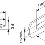 Technische Zeichnung: Spax Zaunverbinder, 7x35mm, 4er-Set, Zubehör für Zaunbau, Maße und Schraube dargestellt.