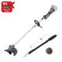 LUX-TOOLS Akku-Freischneider A-FS-2x20/30: Akku-Trimmer mit Faden, Messer, Schultergurt. Ohne Akku.