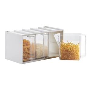 SOTECH Schüttenkasten 267 x 146 x 150 mm mit 3 Schütten Glasklar