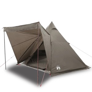 vidaXL Tipi-Familienzelt 6 Personen Braun Wasserdicht 4009443