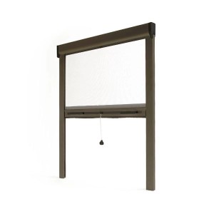 Avosdim Insektenschutzrollo für Fenster und Tür, 80x100cm, Aluminium, Bronze.
