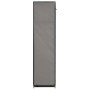Grauer vidaXL Kleiderschrank mit Stoffbezug, Fächern und Stangen, 150x45x175cm.