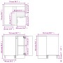 vidaXL Eckunterschrank, weiße Küchenzeile aus Holzwerkstoff, Maße: 75,5x75,5x80,5 cm.
