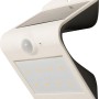 Weiße LED Solar-Wandleuchte Butterfly mit Sensor für den Außenbereich.