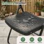 Sekey Gartenstuhl 6er Set, klappbar, Rattan-Optik, wasserabweisend.