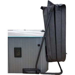 Nordlys Hebevorrichtung für Thermoschutzhaube am Whirlpool montiert.