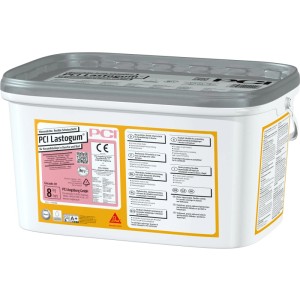 Eimer PCI Lastogum Schutzschicht, grau, 8 kg, für wasserdichte Abdichtung unter Fliesen.