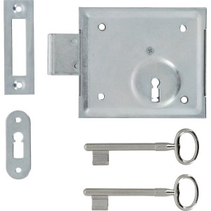 AnsaPro Kastenriegelschloss mit Flachschließblech und 2 Schlüsseln für Tür & Tor.