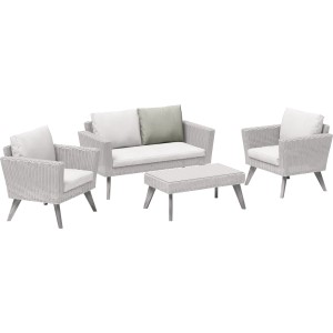 Beiges Ersatz-Rückenkissen für ein 2-Sitzer Gartensofa der Serie Manila.