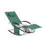 SoBuy Schaukelliege OGS28-WD, dunkelgrün, mit Tasche und Kopfkissen. Ideal zum Entspannen im Garten.