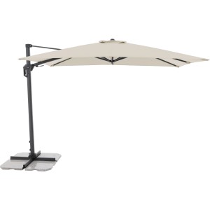 Doppler Ampelschirm, 310x210 cm, Natur, mit Kurbel. Sonnenschirm für Garten und Balkon.