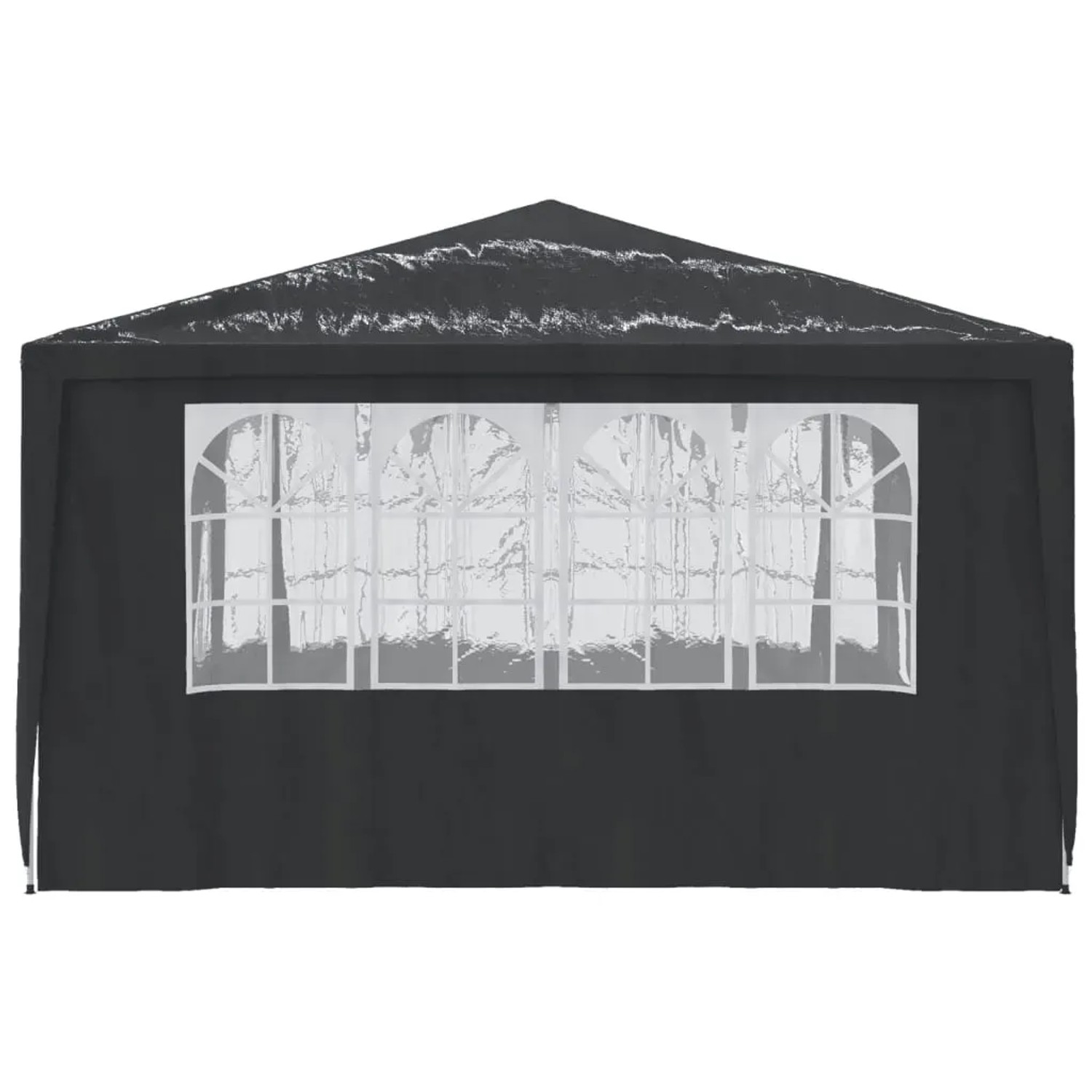 Grünes vidaXL Partyzelt 4x4m mit Seitenwänden und Fenster für Gartenpartys.