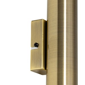 Moderne, bronzefarbene 2-flammige Wandleuchte Jeana von QAZQA für Flur und Wohnzimmer.