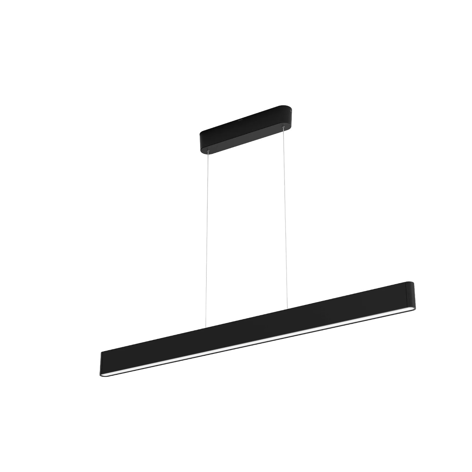 Schwarze Philips Hue Ensis LED-Pendelleuchte mit Farbwechsel für Ess- oder Arbeitszimmer.