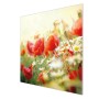 Banjado Herdabdeckplatte aus Glas mit Kamille- und Mohn-Motiv, 60x52 cm.