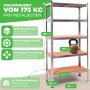 Ondis24 Metallregal Thomas (90x40 cm) mit 5 Böden, ideal für Werkstatt, Keller oder Garage.