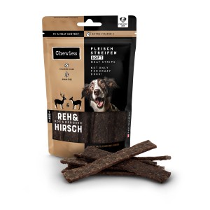 Chewies Fleischstreifen Soft Mini Reh&Hirsch, 70g. Hunde-Kaustreifen mit Reh und Hirsch.