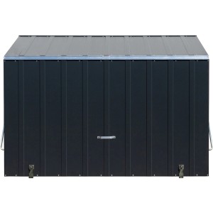 Trimetals Aufbewahrungsbox Sesame, anthrazitfarbene Universalbox aus Metall, 185x76 cm.