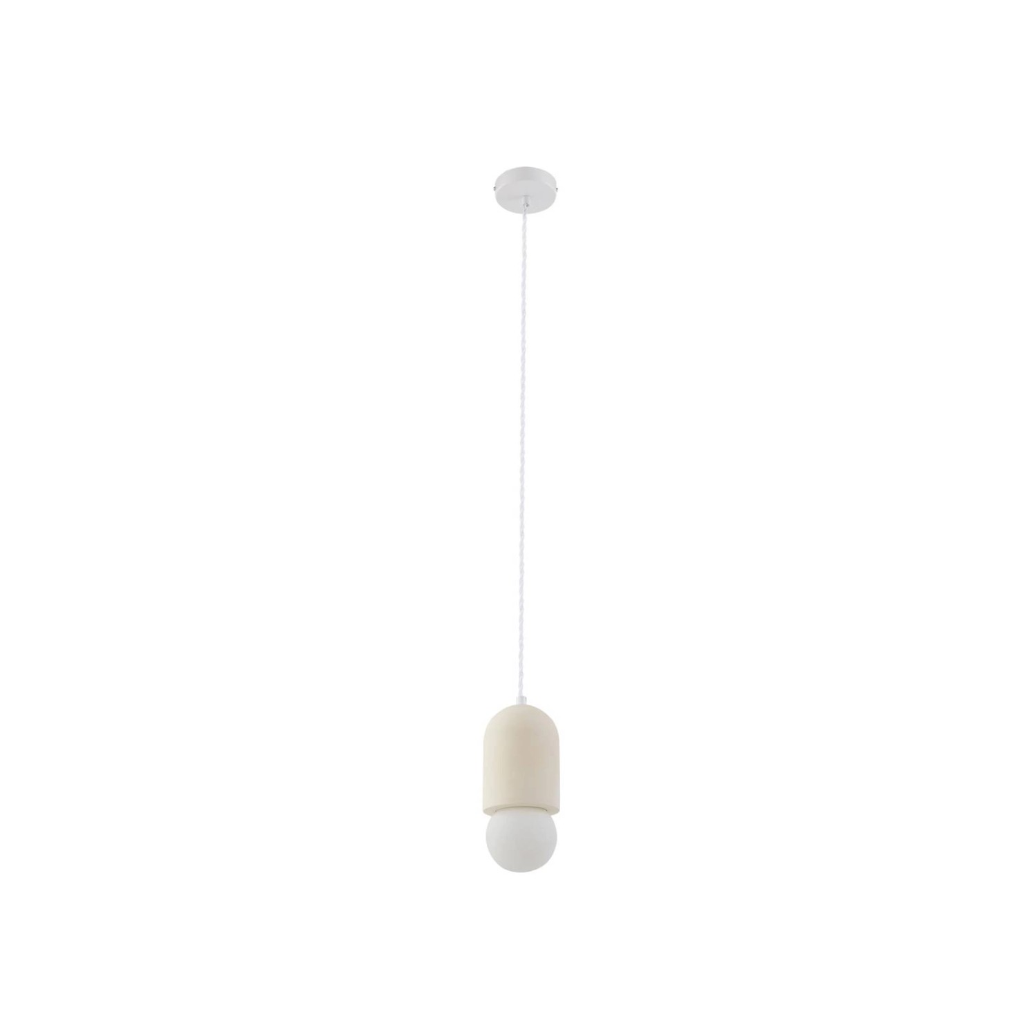 Lindby Pendelleuchte Nielson 10031094 Modern in Creme aus GipsTon 1-flammig günstig online kaufen