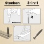 Dalsys Übergangsleiste: Montageanleitung mit Bohren, Dübel einstecken und Profil befestigen. Für Laminat & Parkett.