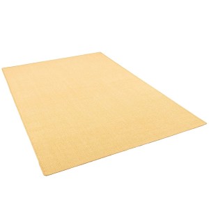 Klassischer Sisalteppich in Honiggelb, 200x250 cm. Naturfaser Teppich für Wohnräume.