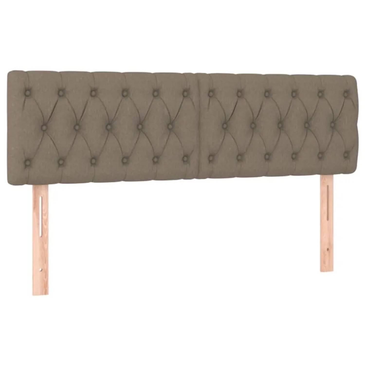 vidaXL Kopfteile 2 Stk Taupe 80x7x78/88 cm Stoff 346358